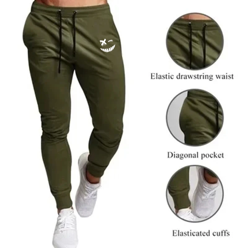 Running Pant Jogger - Anime Smiley Face Printed Men Jogging