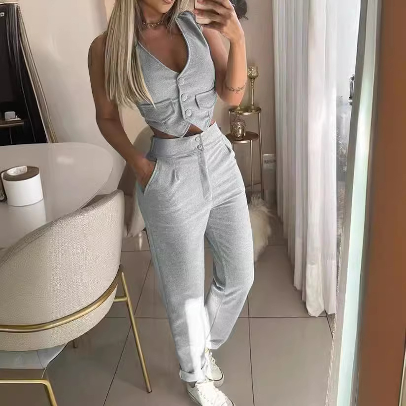 Street Fashion China Girl - Women Outfit Summer Fashion Solid Two