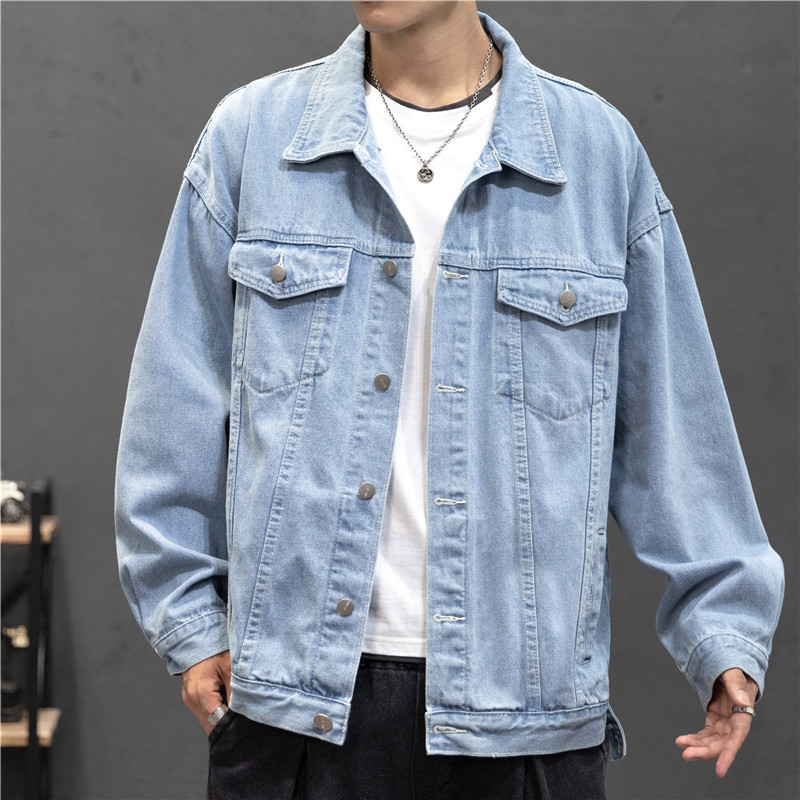 New Denim Jacket Men Vintage J - Street Fashion Jacket Men recension och pris