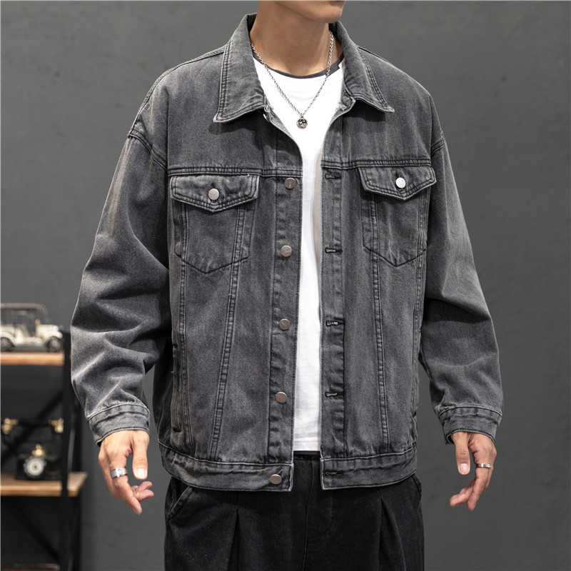 New Denim Jacket Men Vintage J - Street Fashion Jacket Men recension och pris