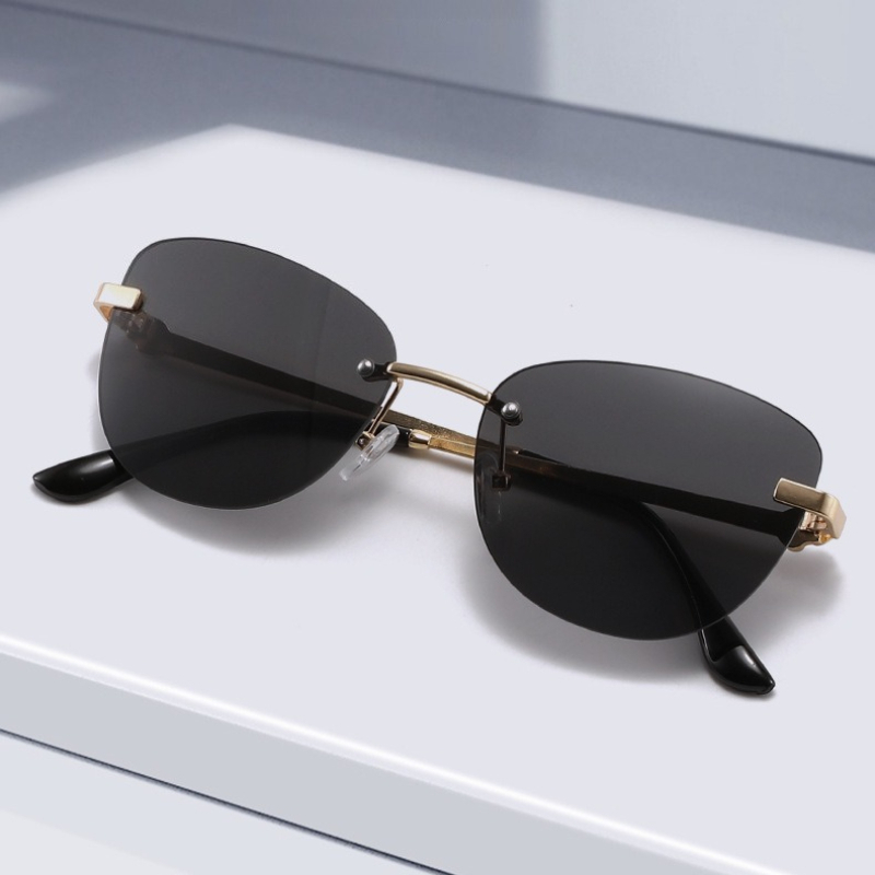 2026 New Vintage Retro Rimless - Street Fashion Photoshoot recension och pris