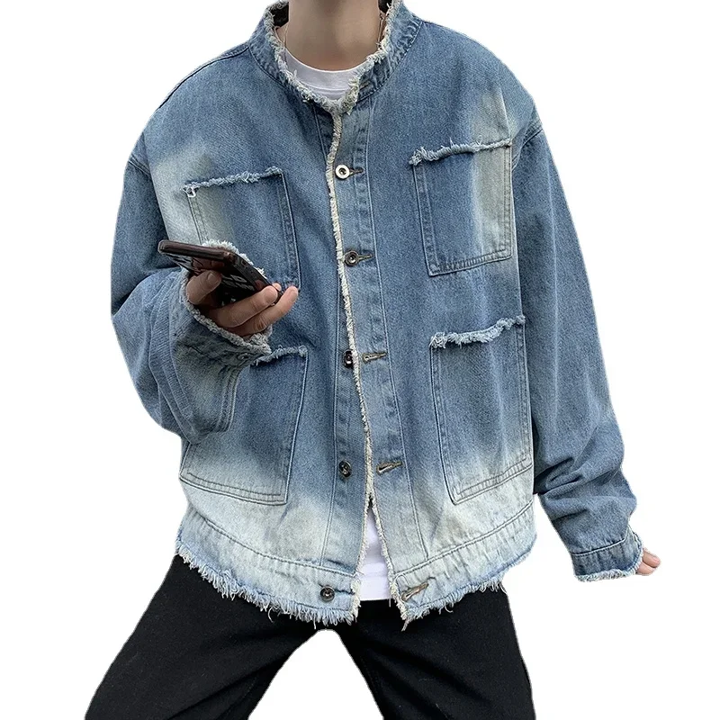 American Retro Hip Pop Raw Edg - Street Fashion Jacket Men recension och pris