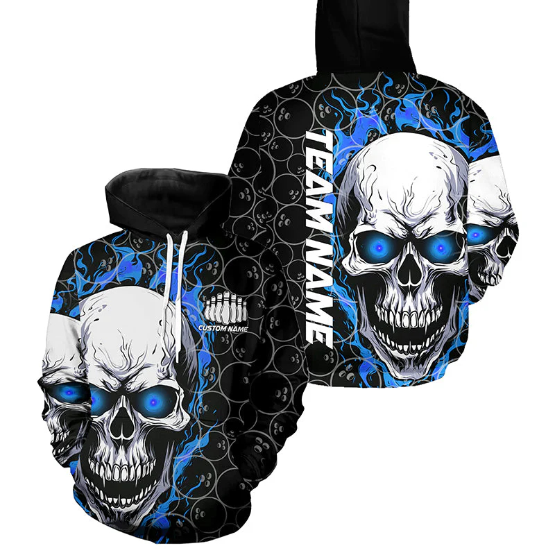 Trendy Skull Graphic Bowling H - Street Fashion Name recension och pris