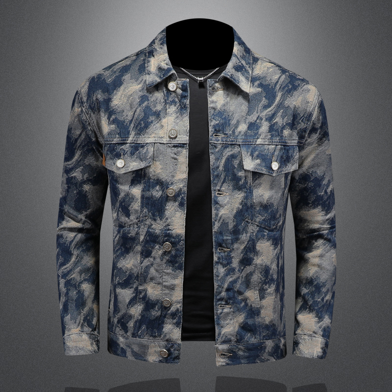 2025 Spring Vintage Denim Jack - Street Fashion Jacket Men recension och pris
