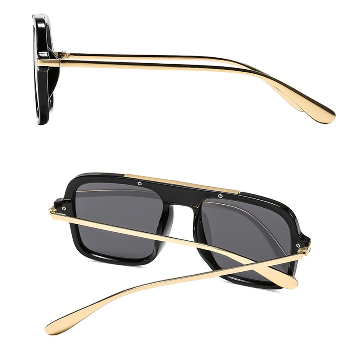 Luxury Brand Square Sunglasses - Street Fashion Photoshoot recension och pris