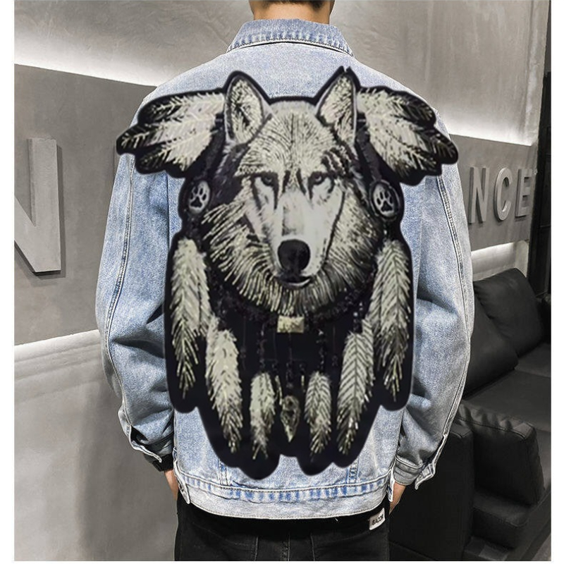 America Vintage Heavy Wolf Emb - Street Fashion Jacket Men recension och pris