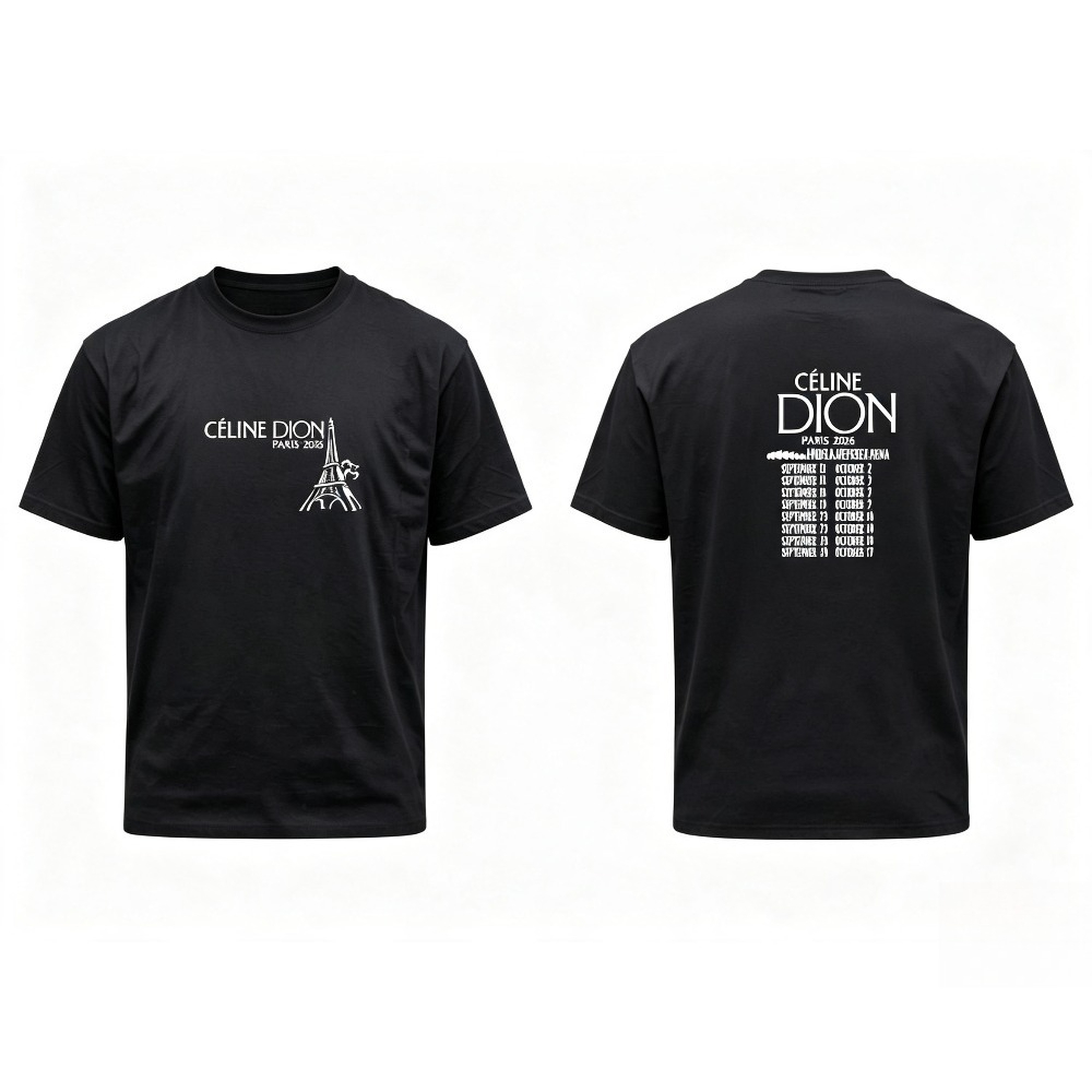 Celine Dion Paris 2026 Tour T- - Street Fashion Paris recension och pris