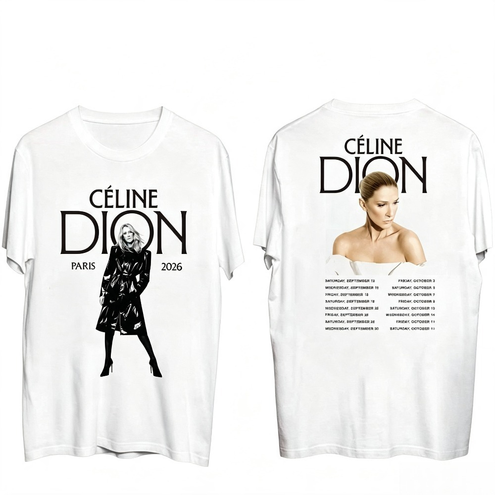 Celine Dion Paris 2026 Tour T- - Street Fashion Paris recension och pris